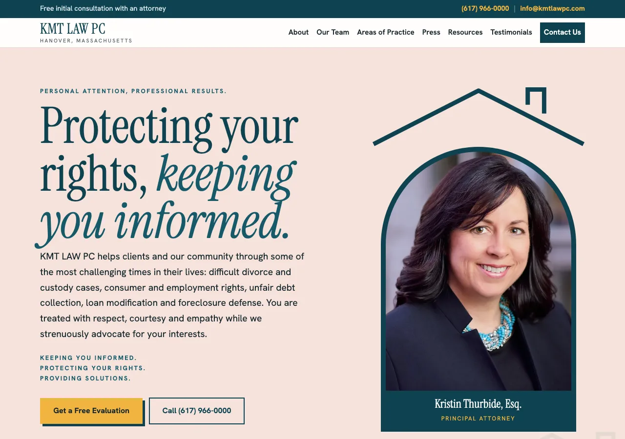KMT LAW PC — new site by Wicked Fast Web