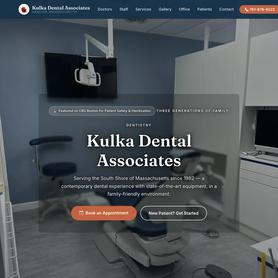 Kulka Dental Associates — new site by Wicked Fast Web