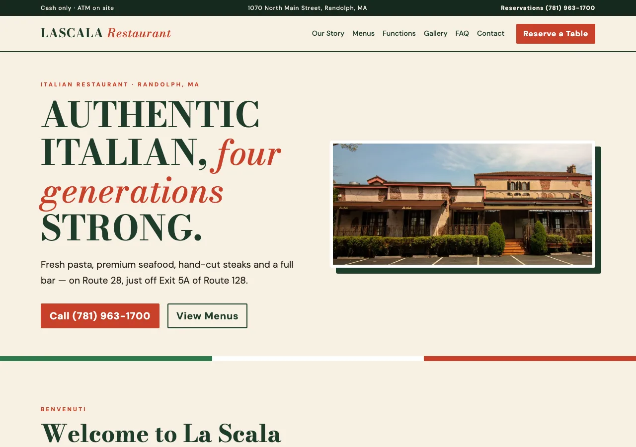 LaScala Restaurant &mdash; your new site