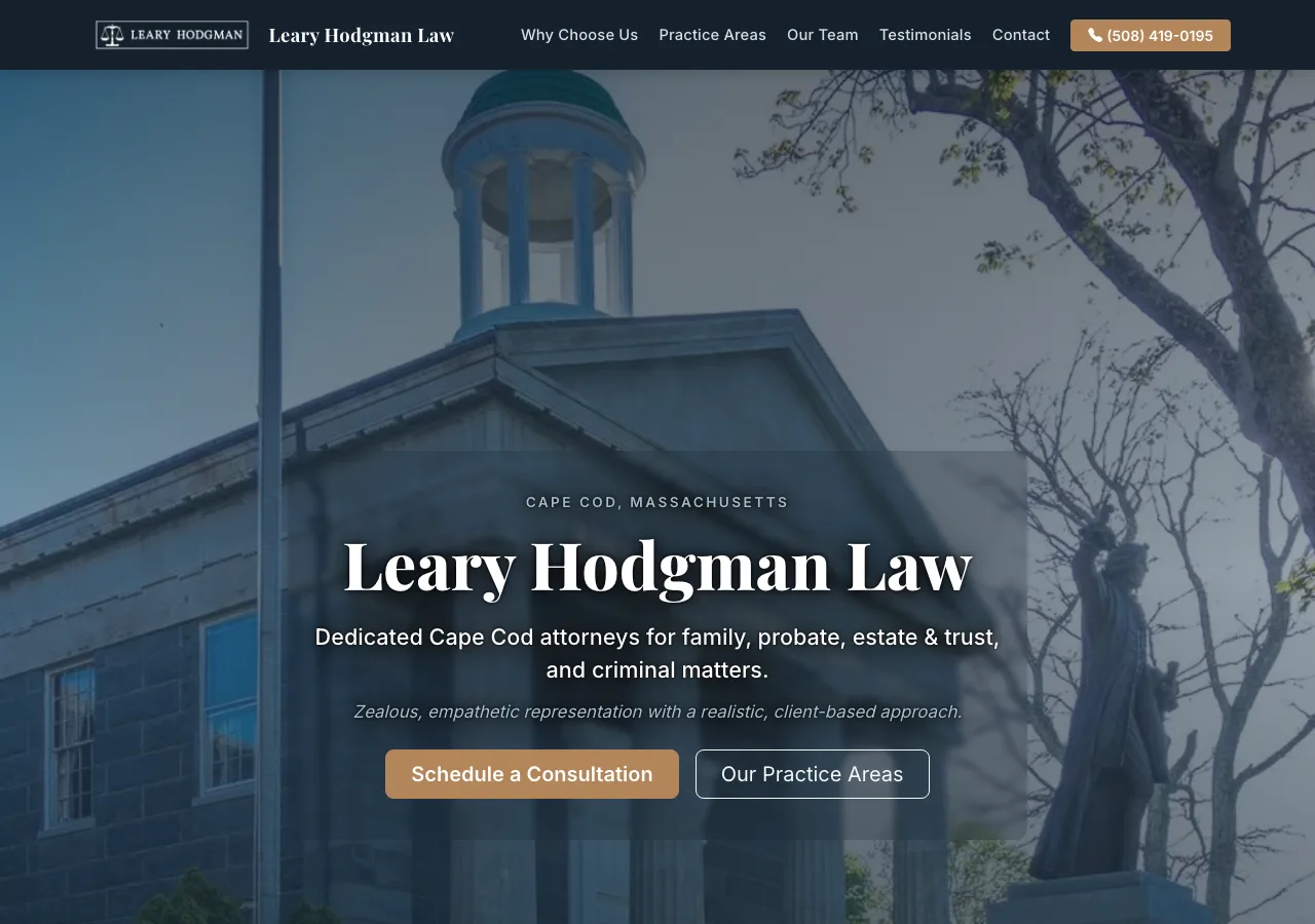 Leary Hodgman Law — new site