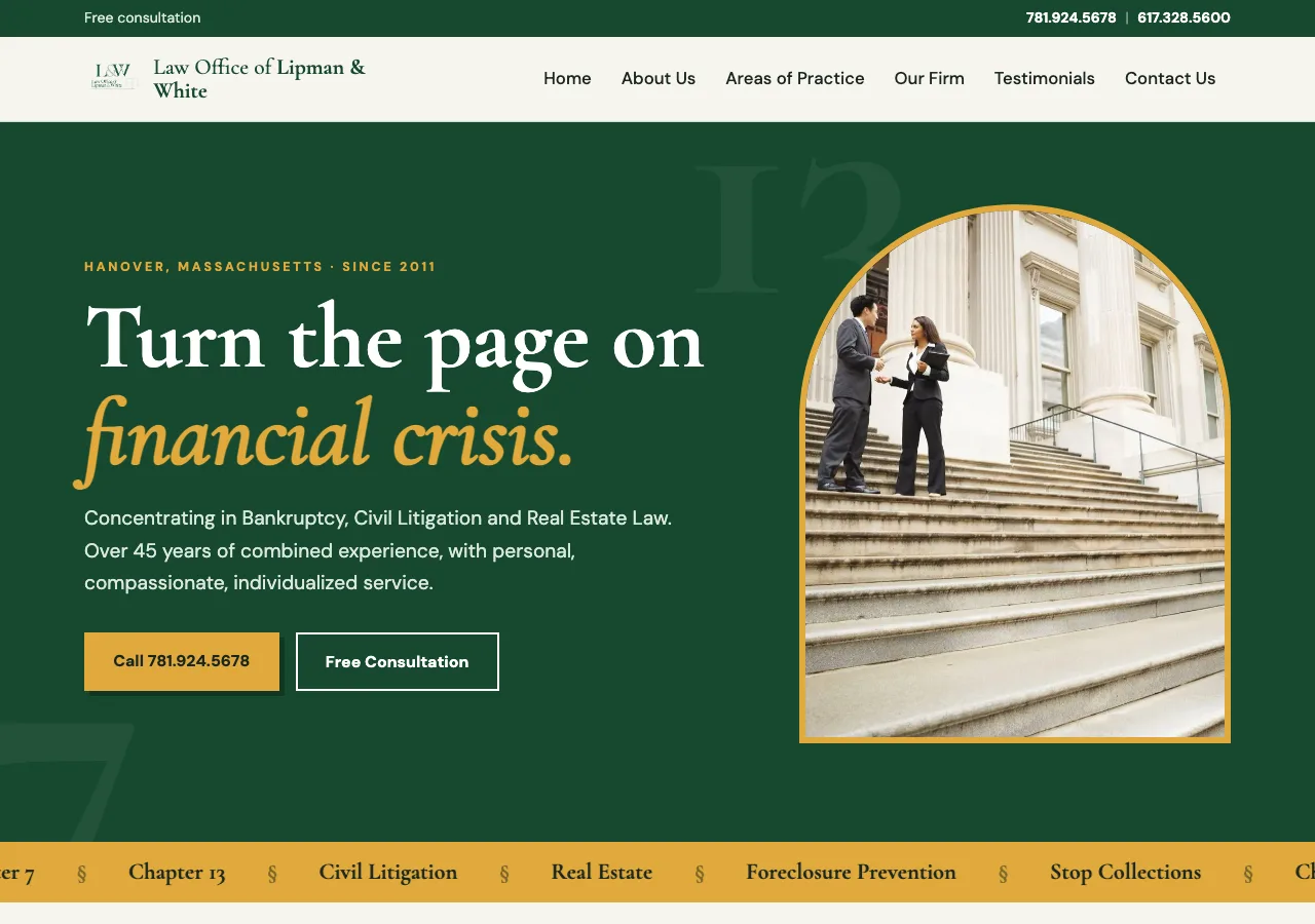 Law Office of Lipman & White — new site by Wicked Fast Web