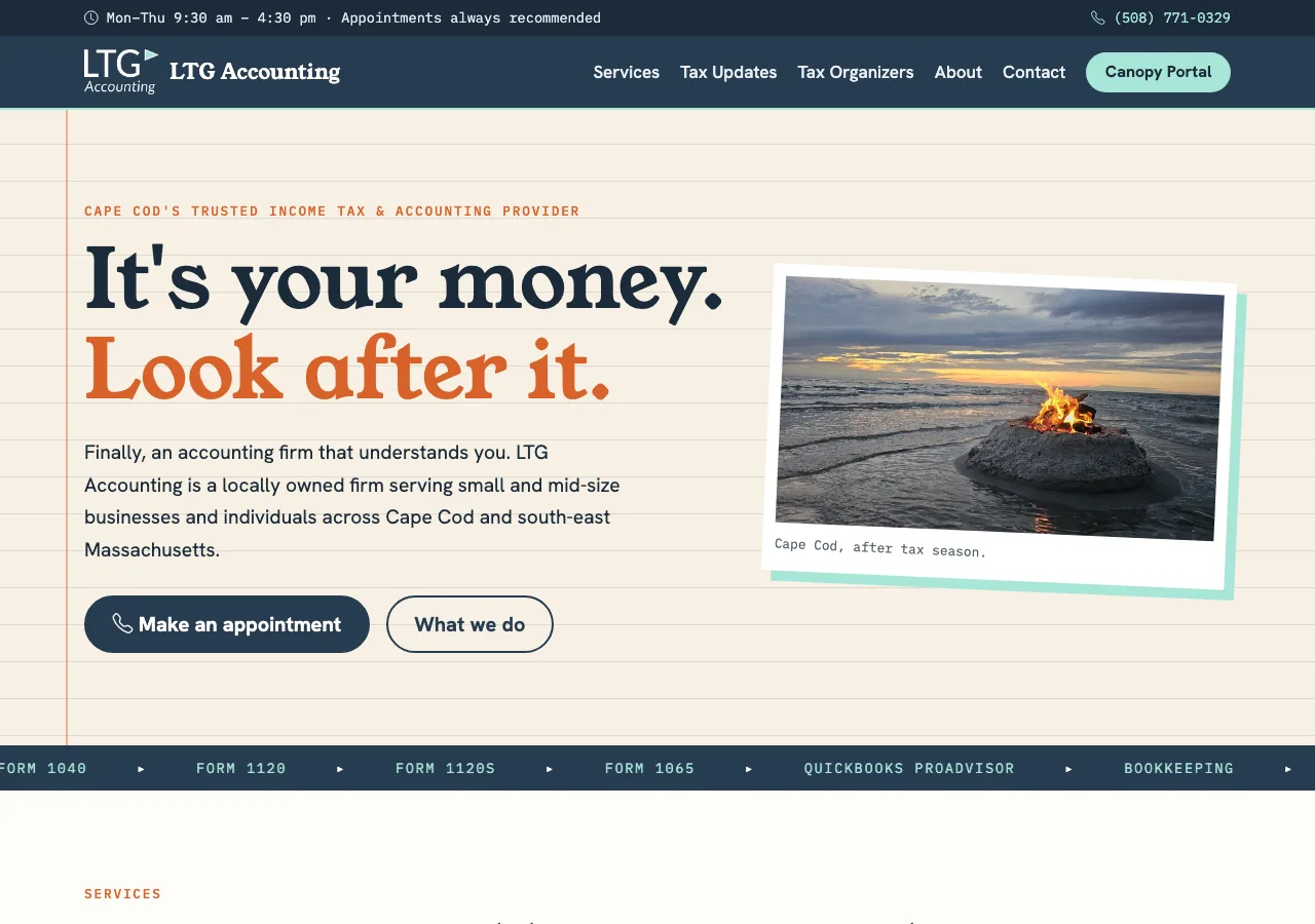 LTG Accounting — new site by Wicked Fast Web