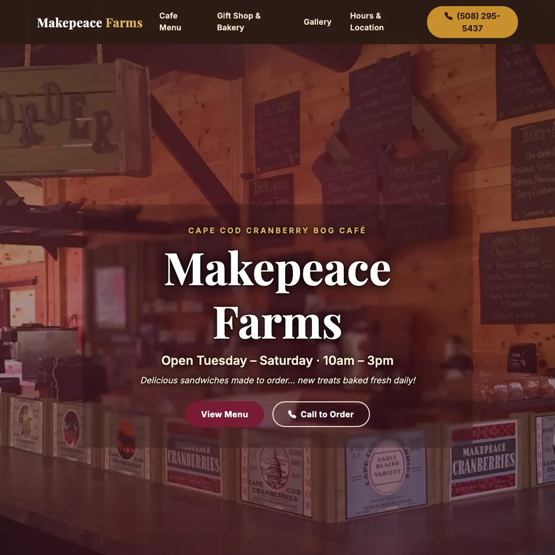 Makepeace Farms — new site