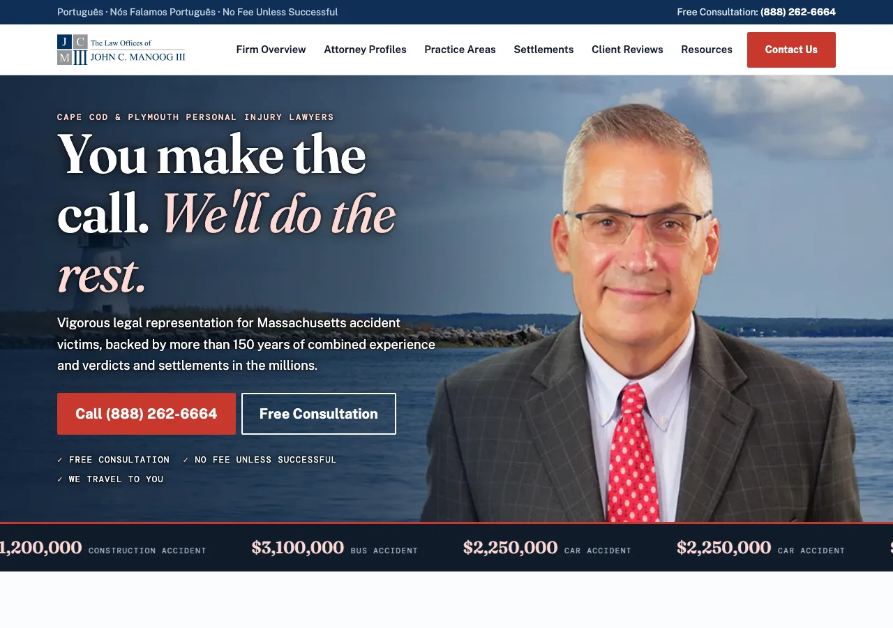 The Law Offices of John C. Manoog III — new site by Wicked Fast Web