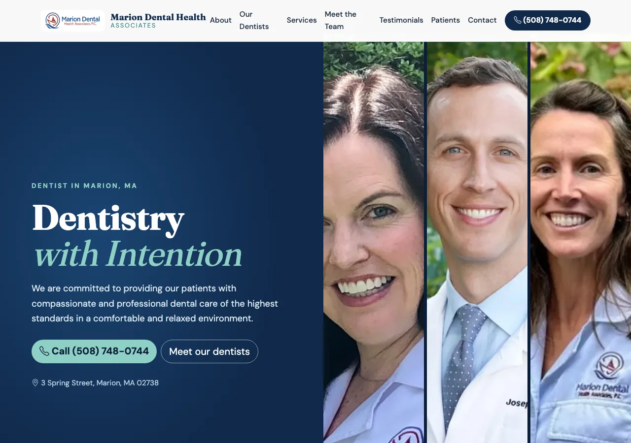 Marion Dental Health Associates — new site by Wicked Fast Web