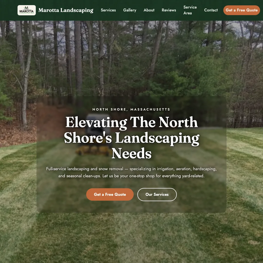Marotta Landscaping — new site by Wicked Fast Web