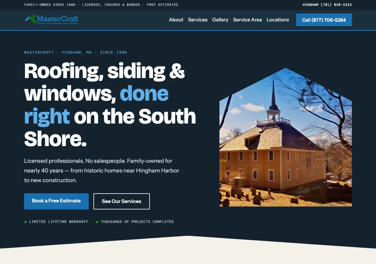 MasterCraft Roofing, Siding & Windows &mdash; your new site