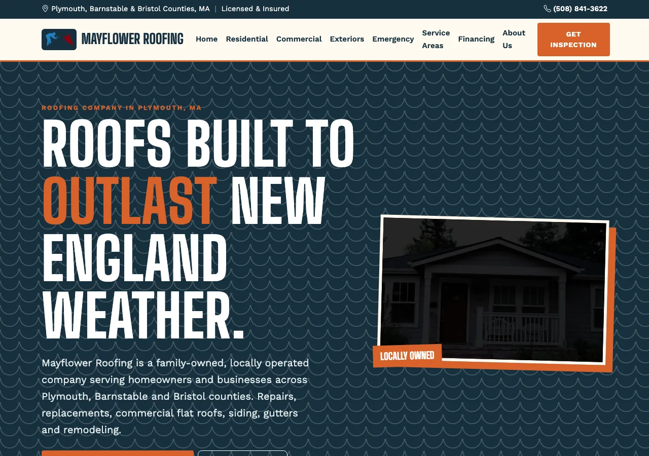 Mayflower Roofing &mdash; your new site
