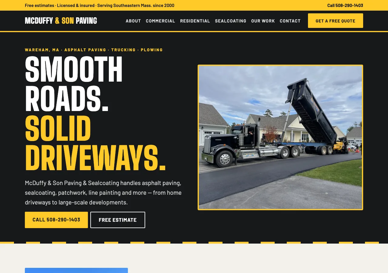 McDuffy & Son Paving & Sealcoating &mdash; your new site