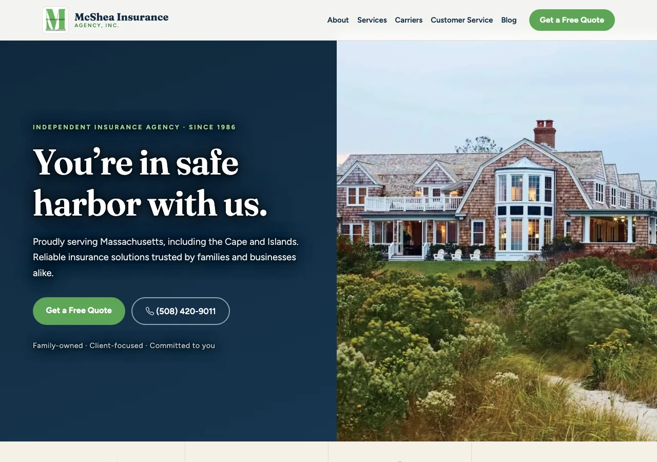 McShea Insurance Agency — see before and after