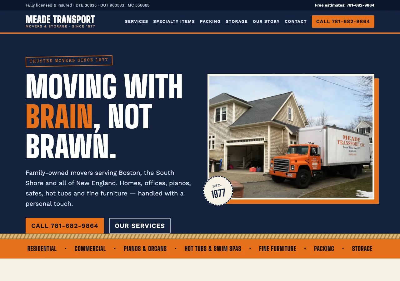 Meade Transport &mdash; your new site
