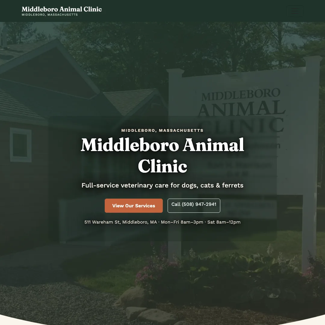 Middleboro Animal Clinic — new site