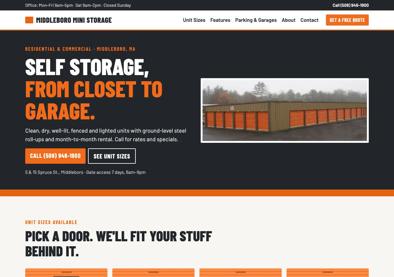 Middleboro Mini Storage &mdash; your new site