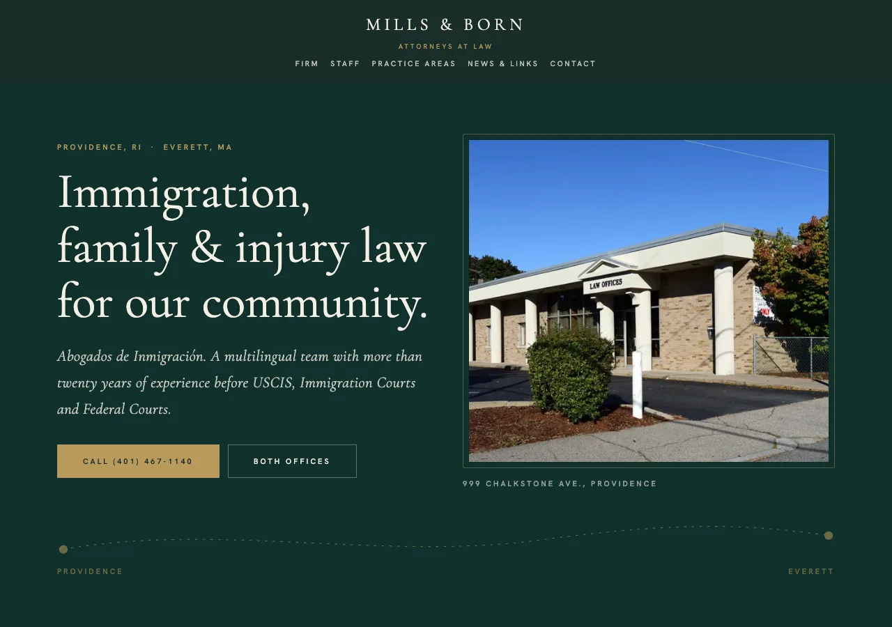 Mills & Born, Attorneys at Law &mdash; your new site