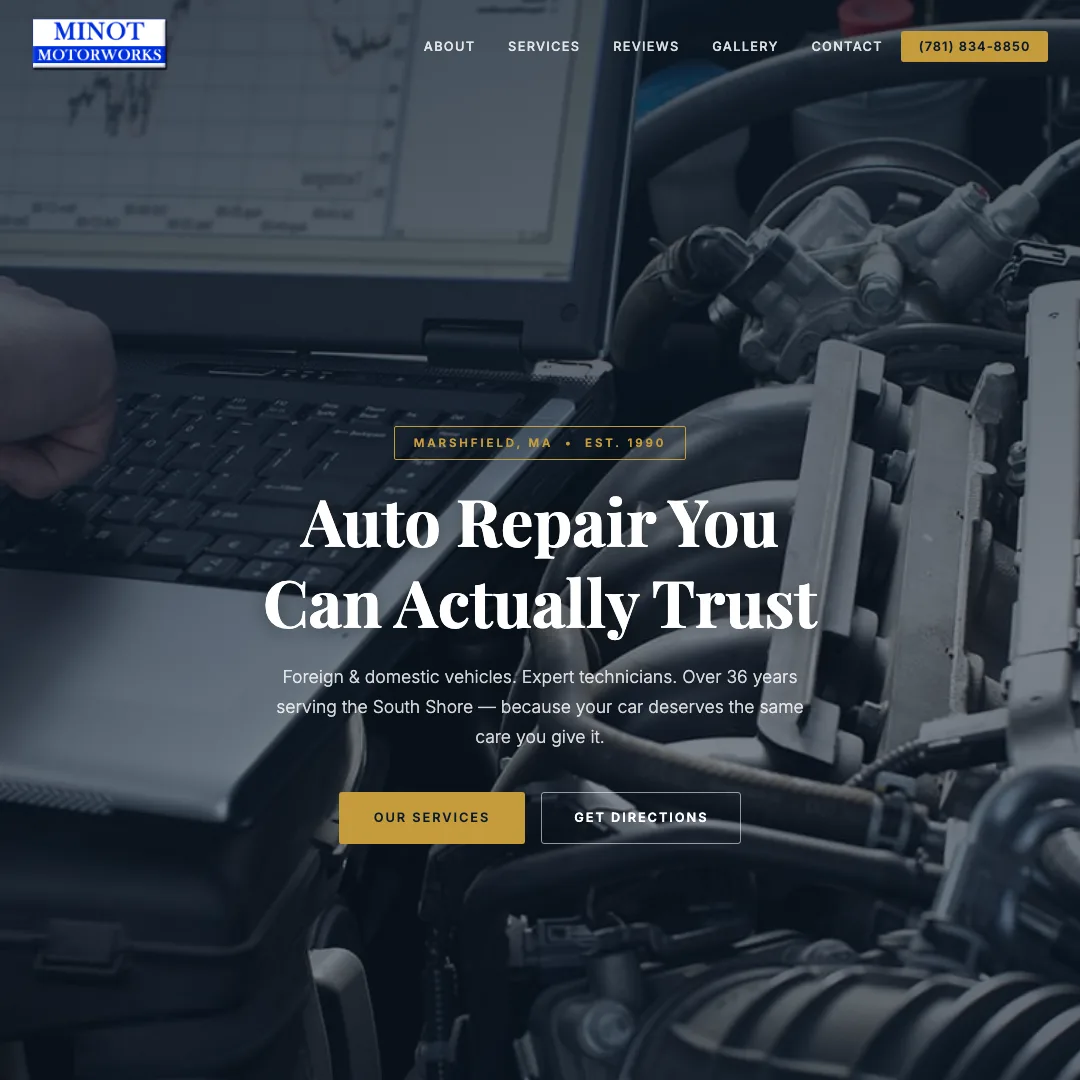 Minot Motorworks — new site by Wicked Fast Web