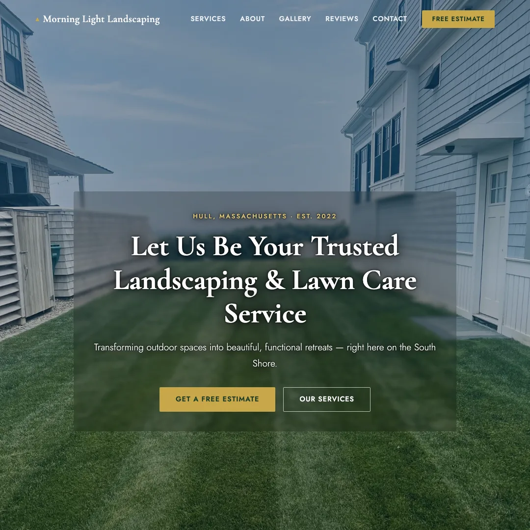 Morning Light Landscaping — new site by Wicked Fast Web