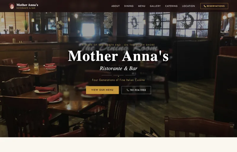 Mother Anna's Pembroke — new site by Wicked Fast Web