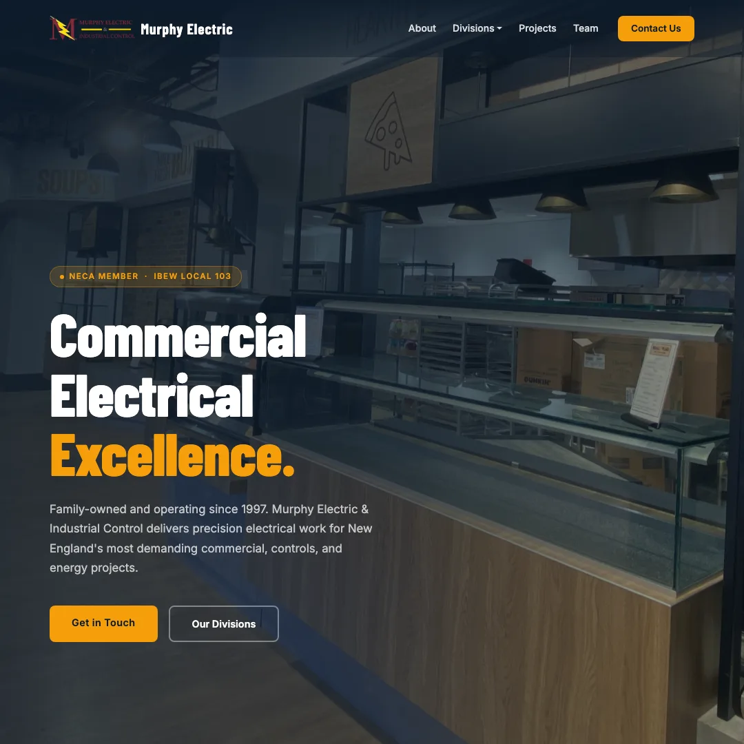 Murphy Electric & Industrial Control — new site by Wicked Fast Web