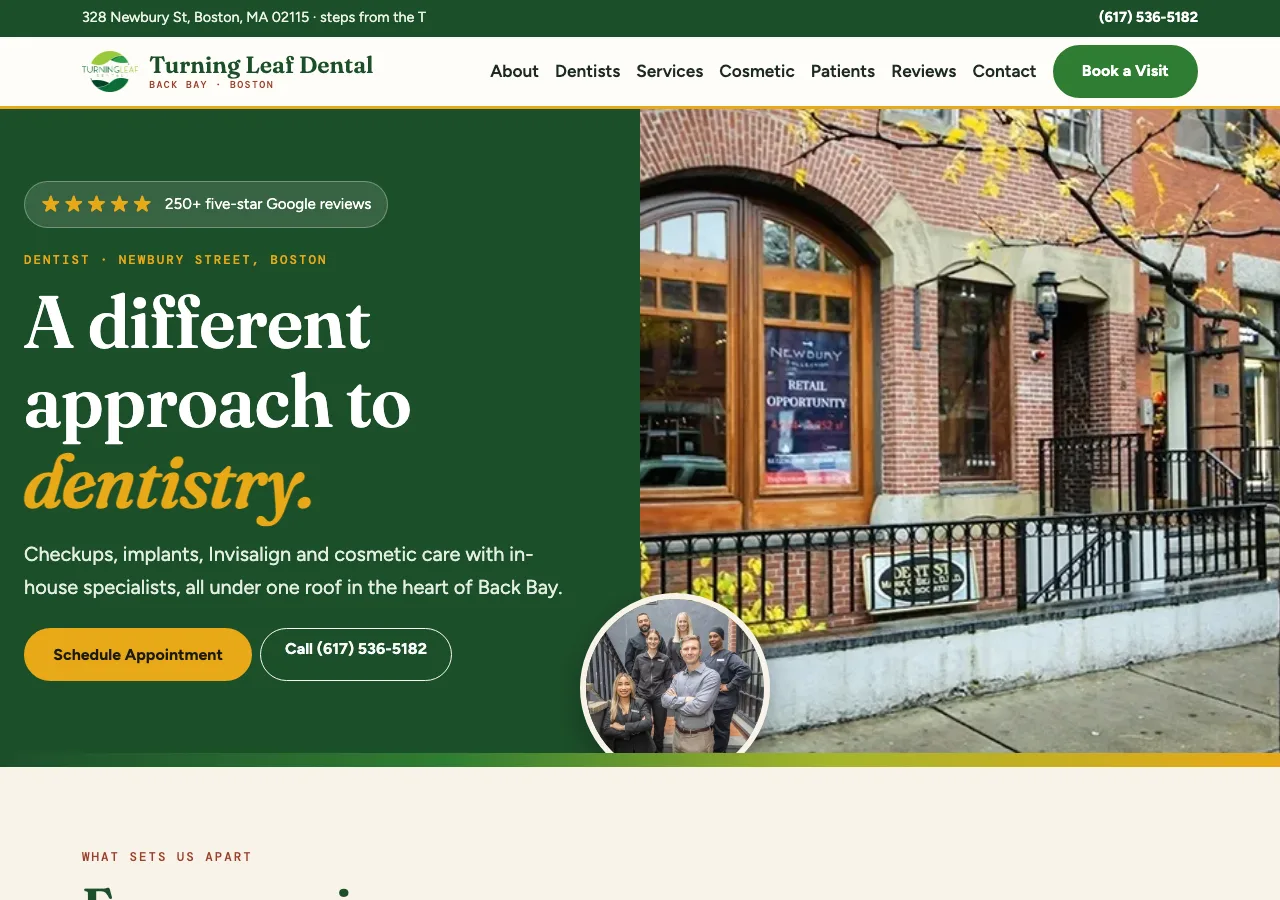 Turning Leaf Dental — new site by Wicked Fast Web