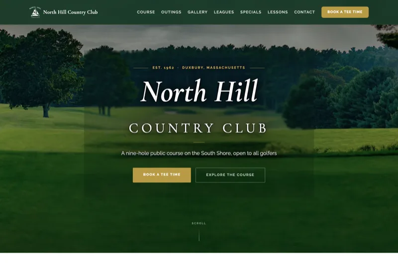 North Hill Country Club — new site by Wicked Fast Web