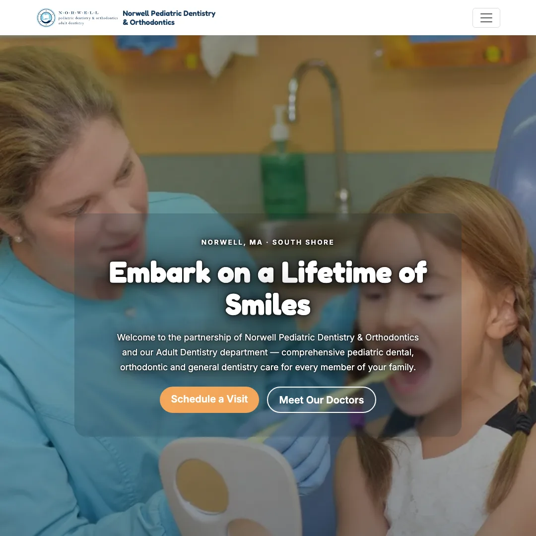 Norwell Pediatric Dentistry & Orthodontics — new site by Wicked Fast Web