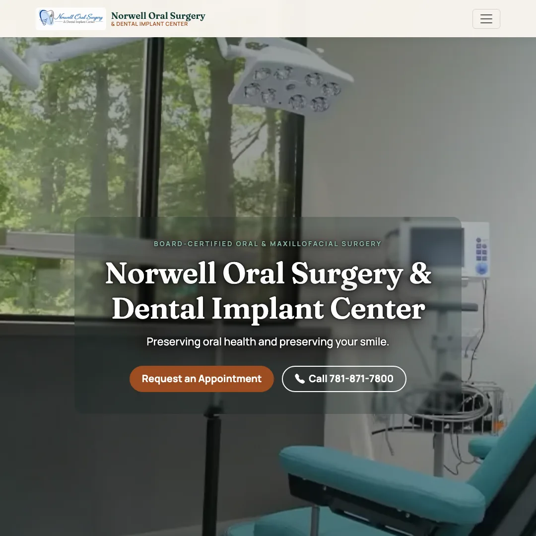 Norwell Oral Surgery and Dental Implant Center — new site by Wicked Fast Web