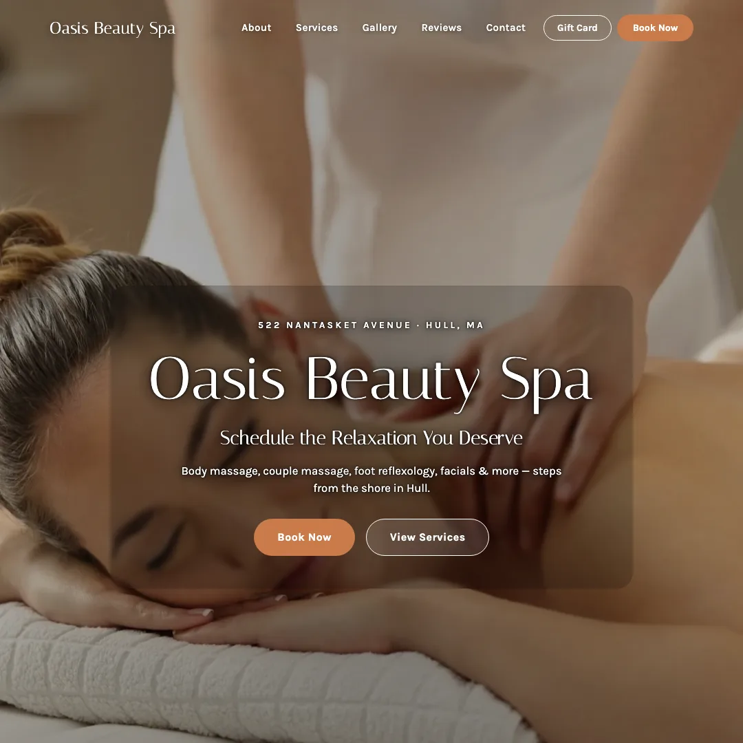 Oasis Beauty Spa — new site by Wicked Fast Web