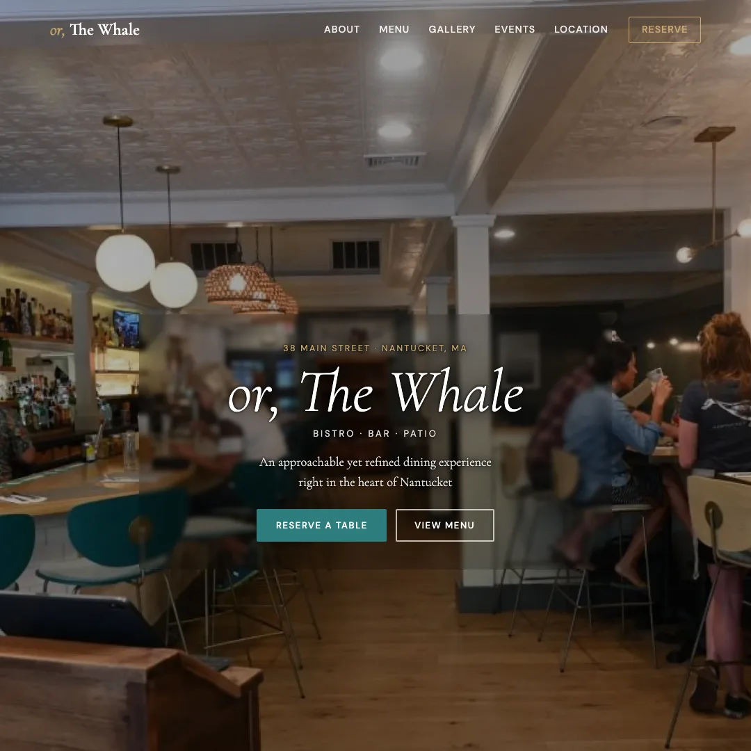 or, The Whale — new site by Wicked Fast Web