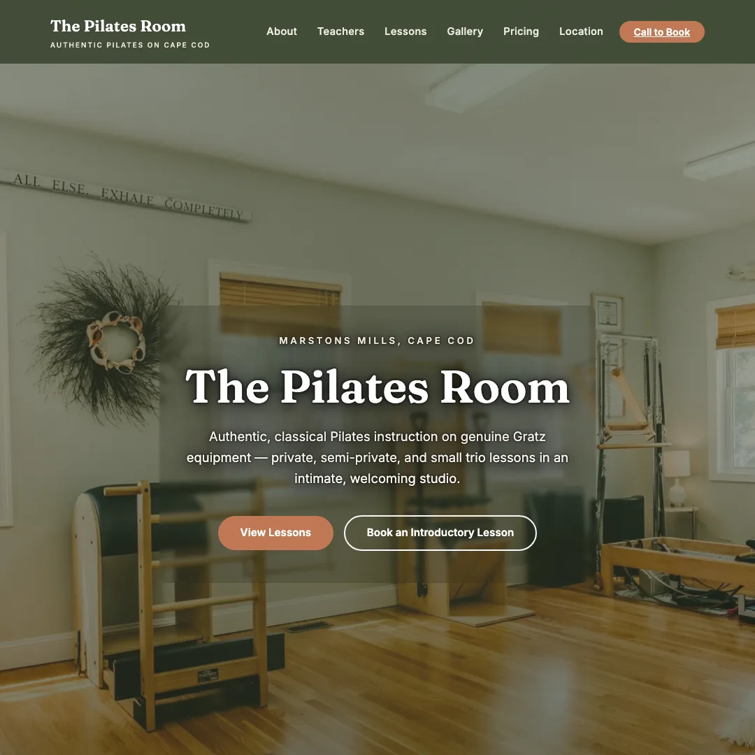The Pilates Room — new site