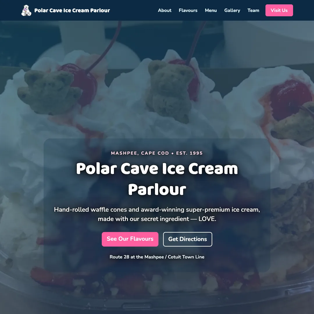 Polar Cave Ice Cream Parlour — new site
