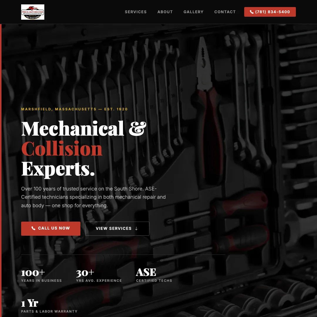 Price Automotive — new site by Wicked Fast Web