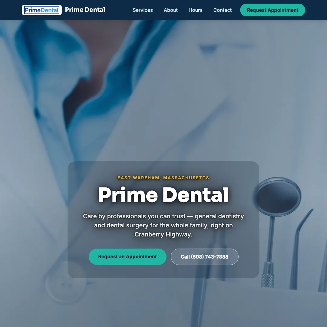 Prime Dental — new site