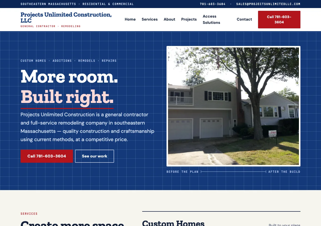 Projects Unlimited Construction, LLC &mdash; your new site
