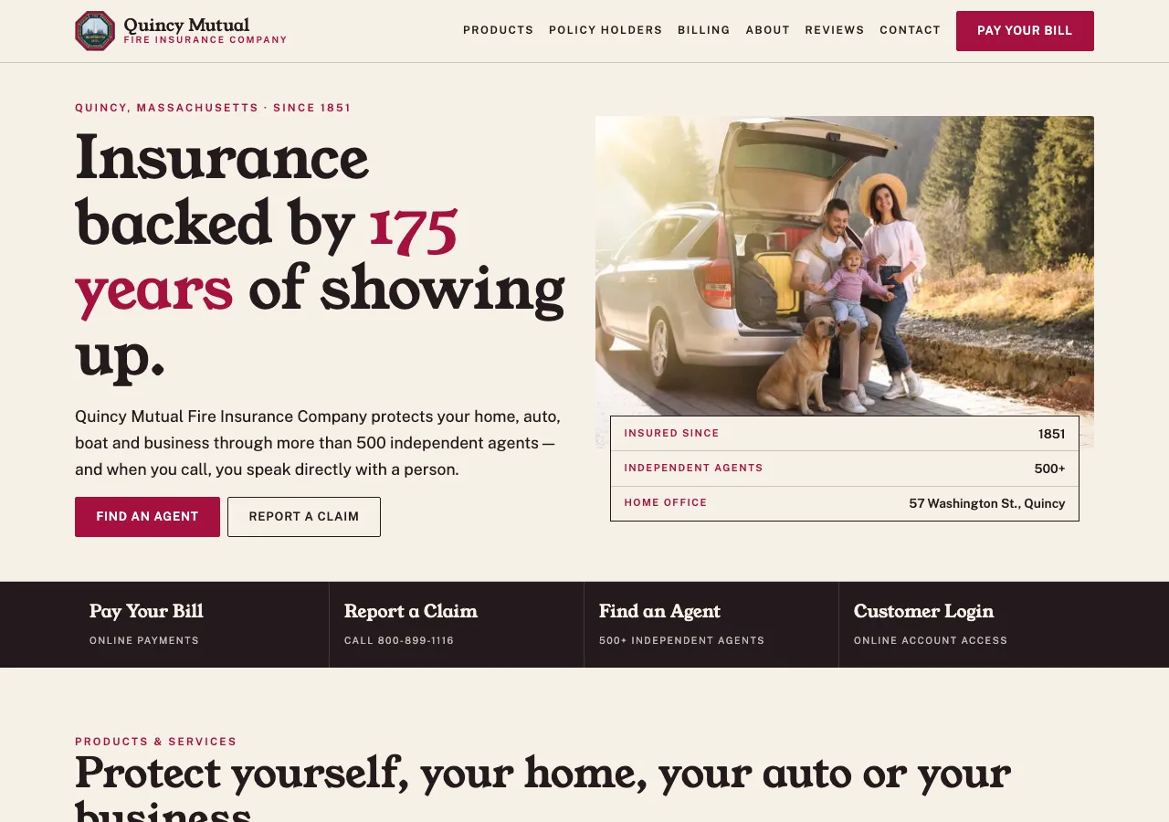 Quincy Mutual Fire Insurance Company &mdash; your new site