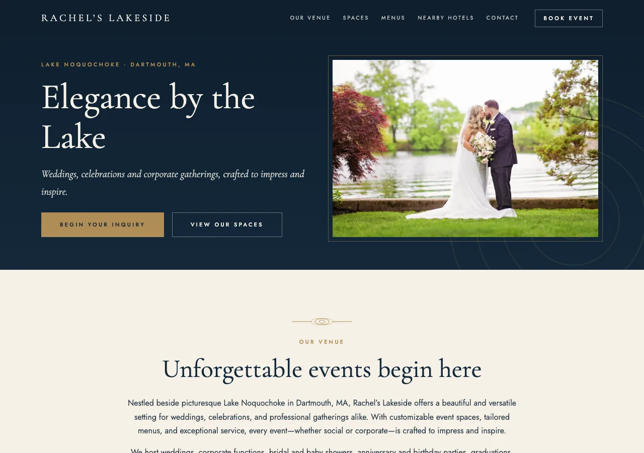 Rachel's Lakeside &mdash; your new site