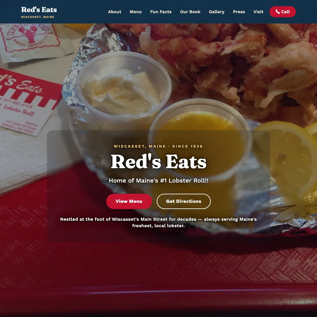 Red's Eats — new site by Wicked Fast Web