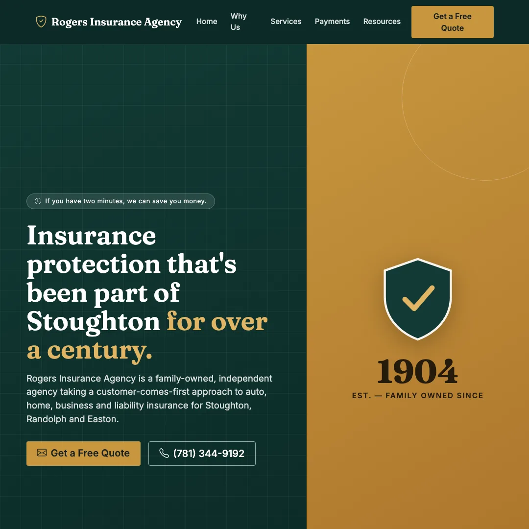 Rogers Insurance Agency — new site