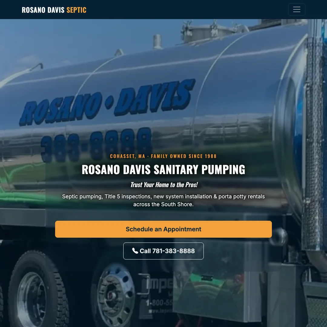 Rosano Davis Sanitary Pumping — new site by Wicked Fast Web