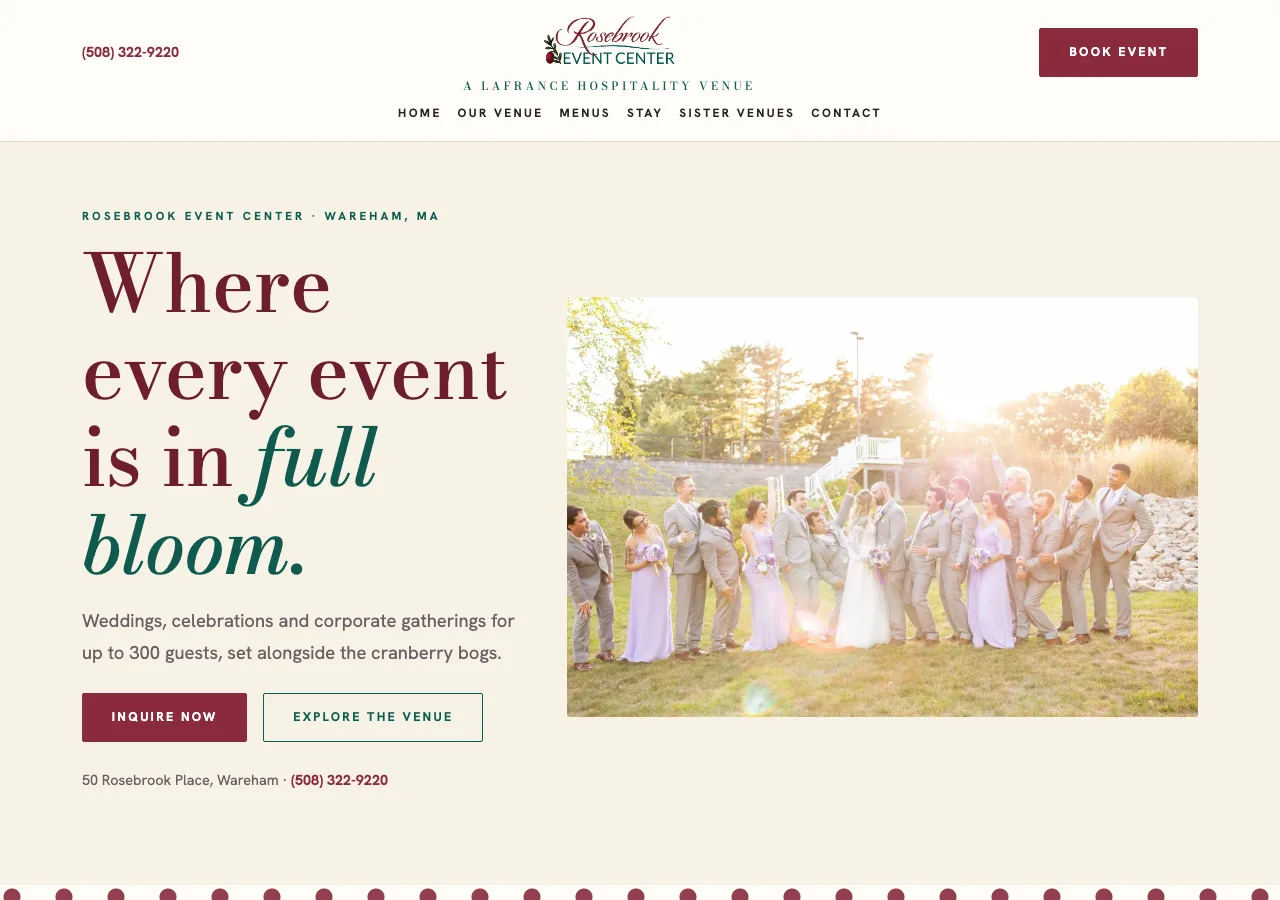 Rosebrook Event Center &mdash; your new site