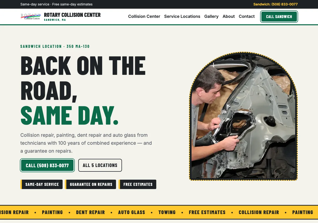 Rotary Collision Center &mdash; your new site