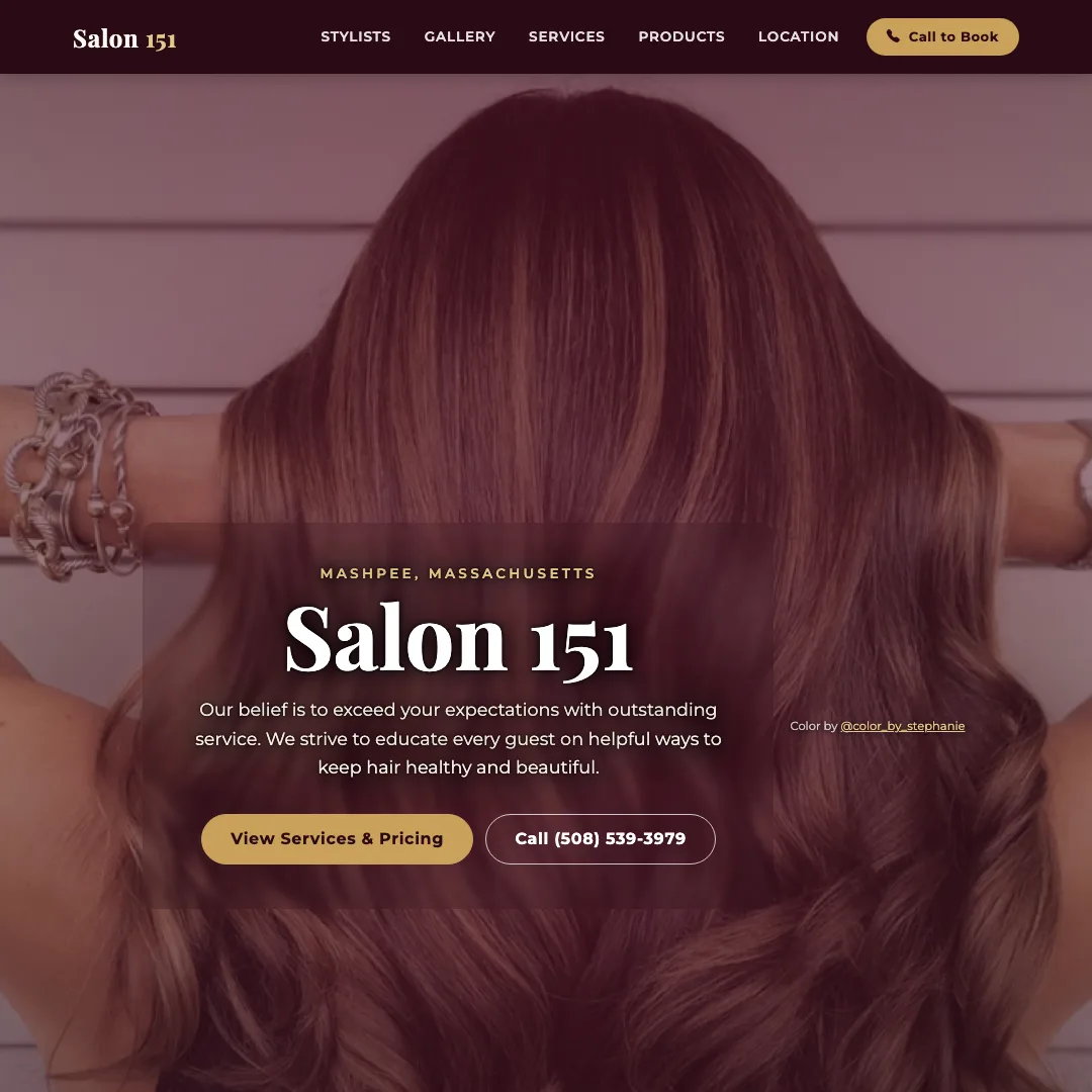 Salon 151 — new site