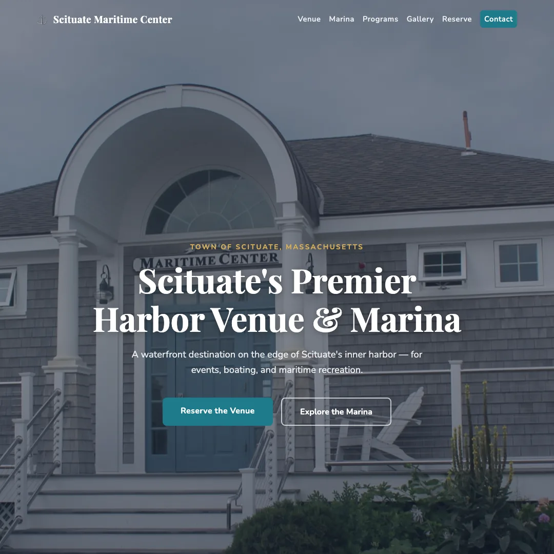 Scituate Maritime Center — new site by Wicked Fast Web