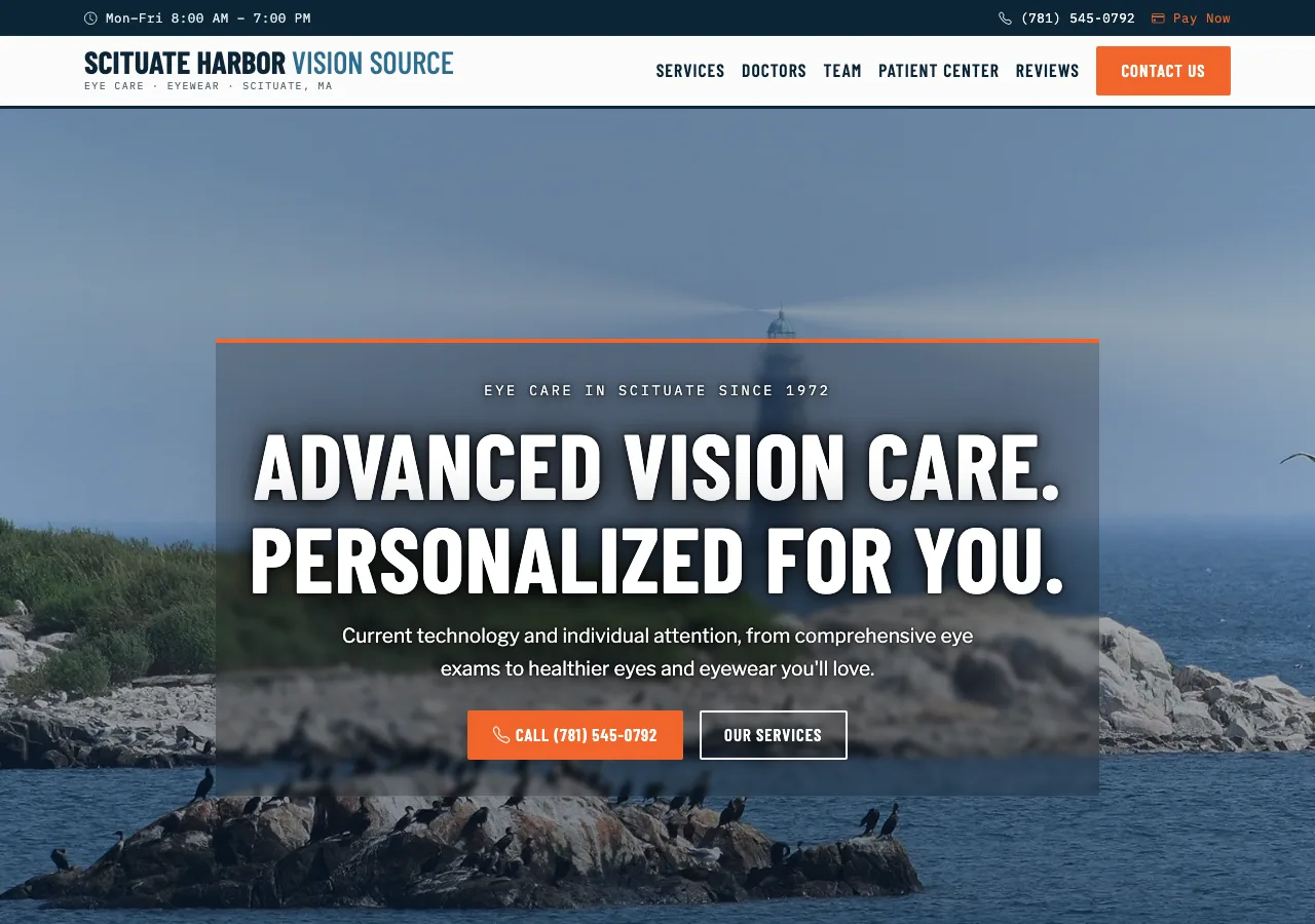 Scituate Harbor Vision Source — new site by Wicked Fast Web