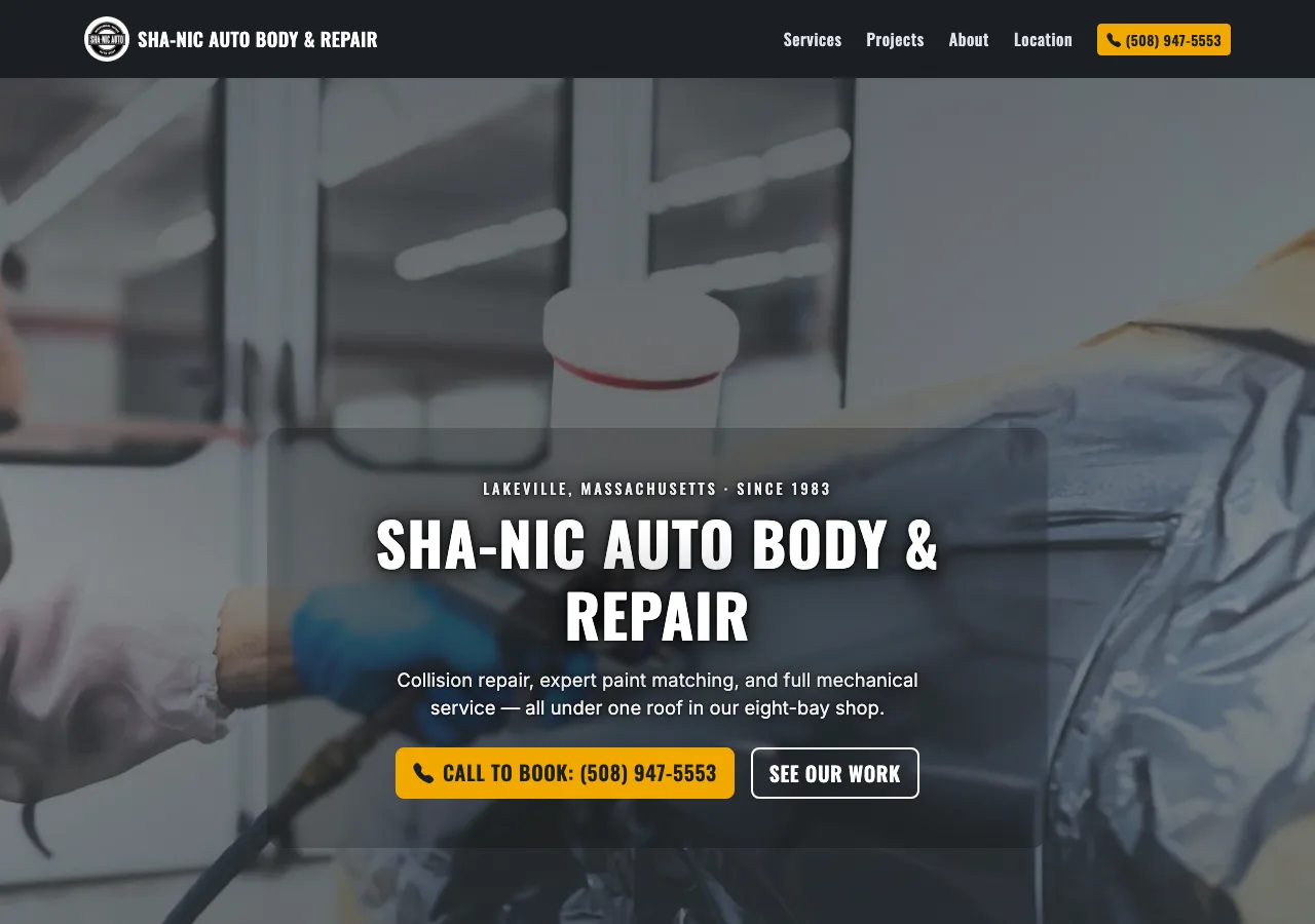 Sha-Nic Auto Body & Repair — new site