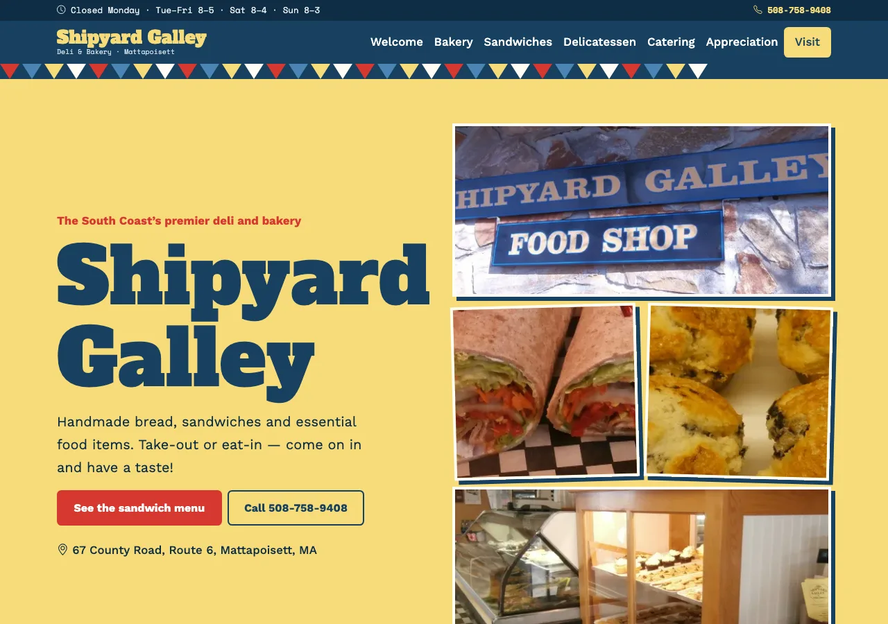 Shipyard Galley &mdash; your new site