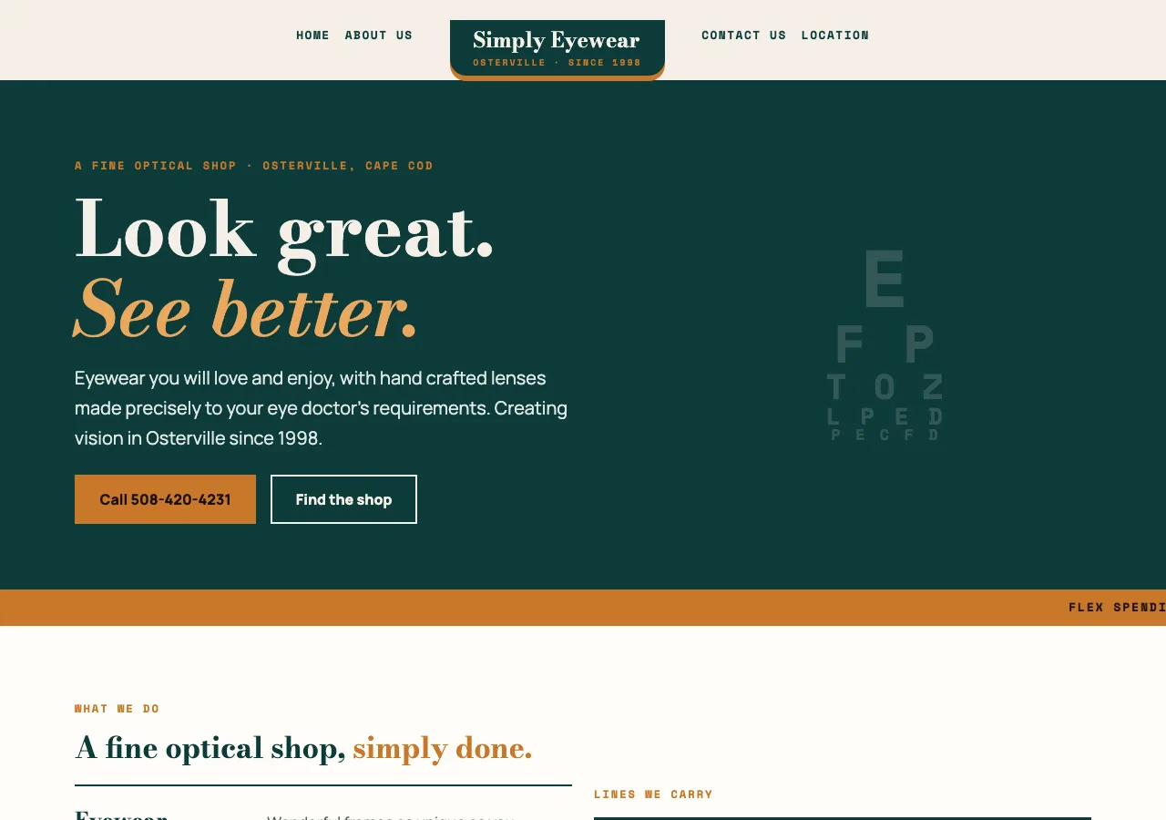 Simply Eyewear — new site by Wicked Fast Web
