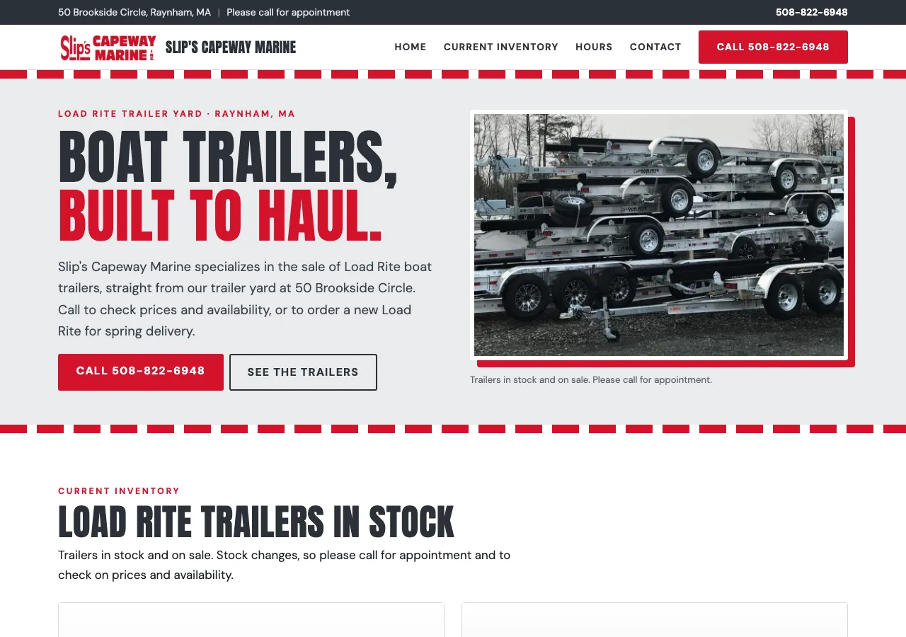 Slip's Capeway Marine &mdash; your new site