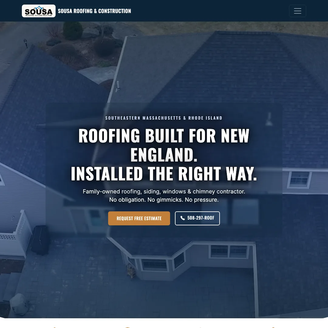 Sousa Roofing & Construction — new site