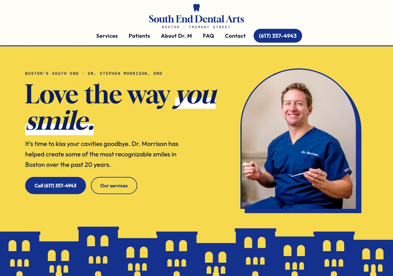 South End Dental Arts — new site by Wicked Fast Web