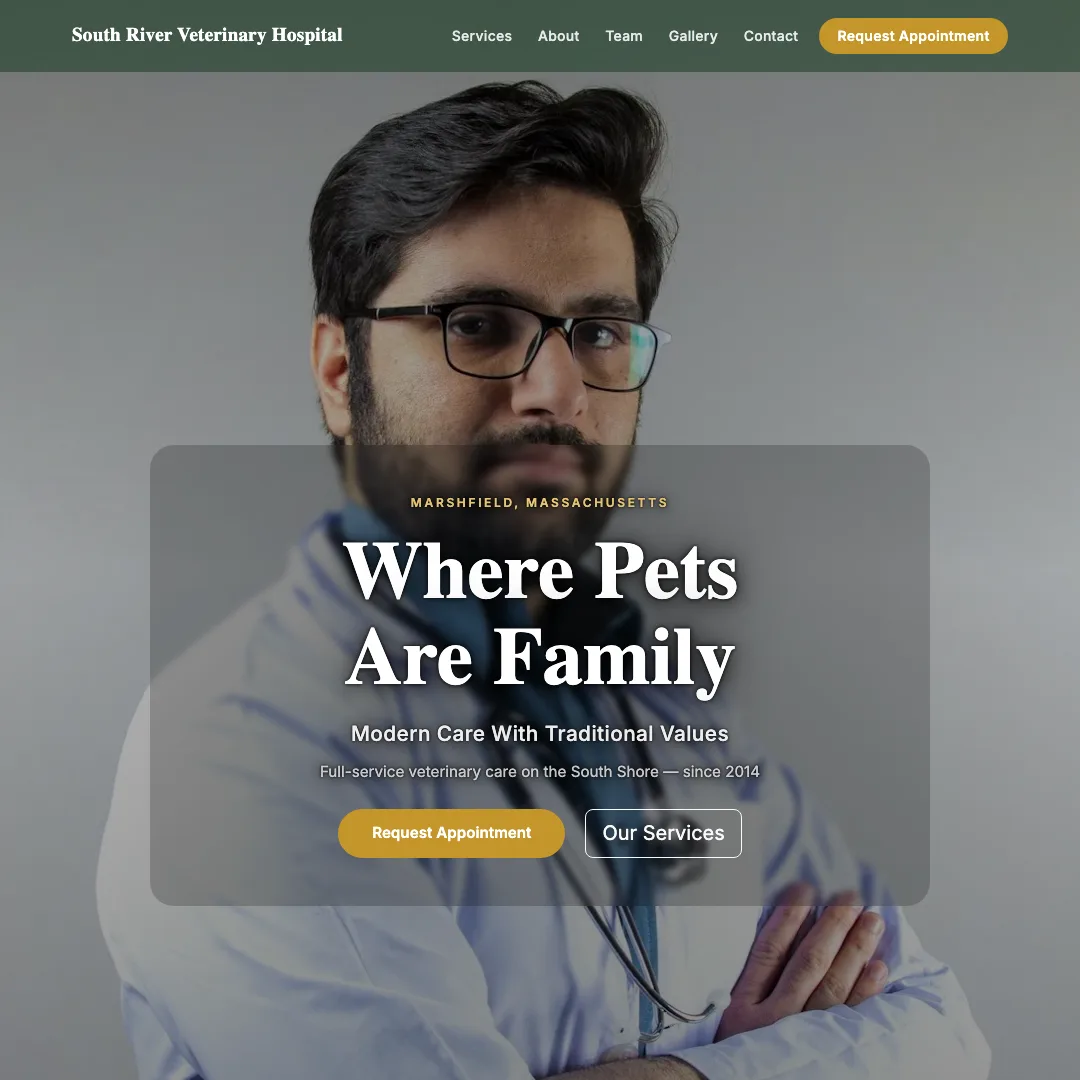 South River Veterinary Hospital — new site by Wicked Fast Web
